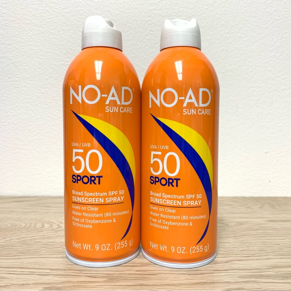 NO-AD Sport SPF 50 Sunscreen Spray Broad Spectrum UVA/UVB 9oz Water Resistant 2x